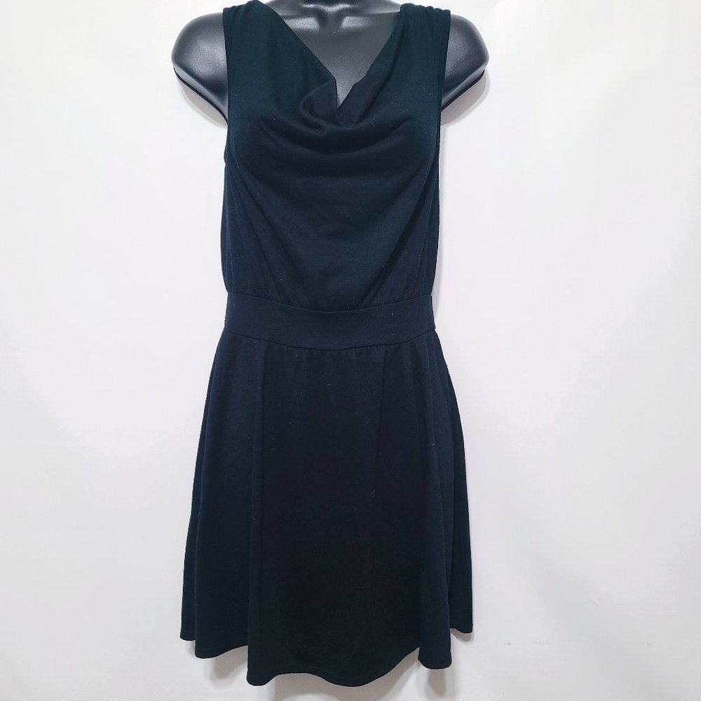 GAP Black Sleeveless Draped Neck Casual Dress [XS]